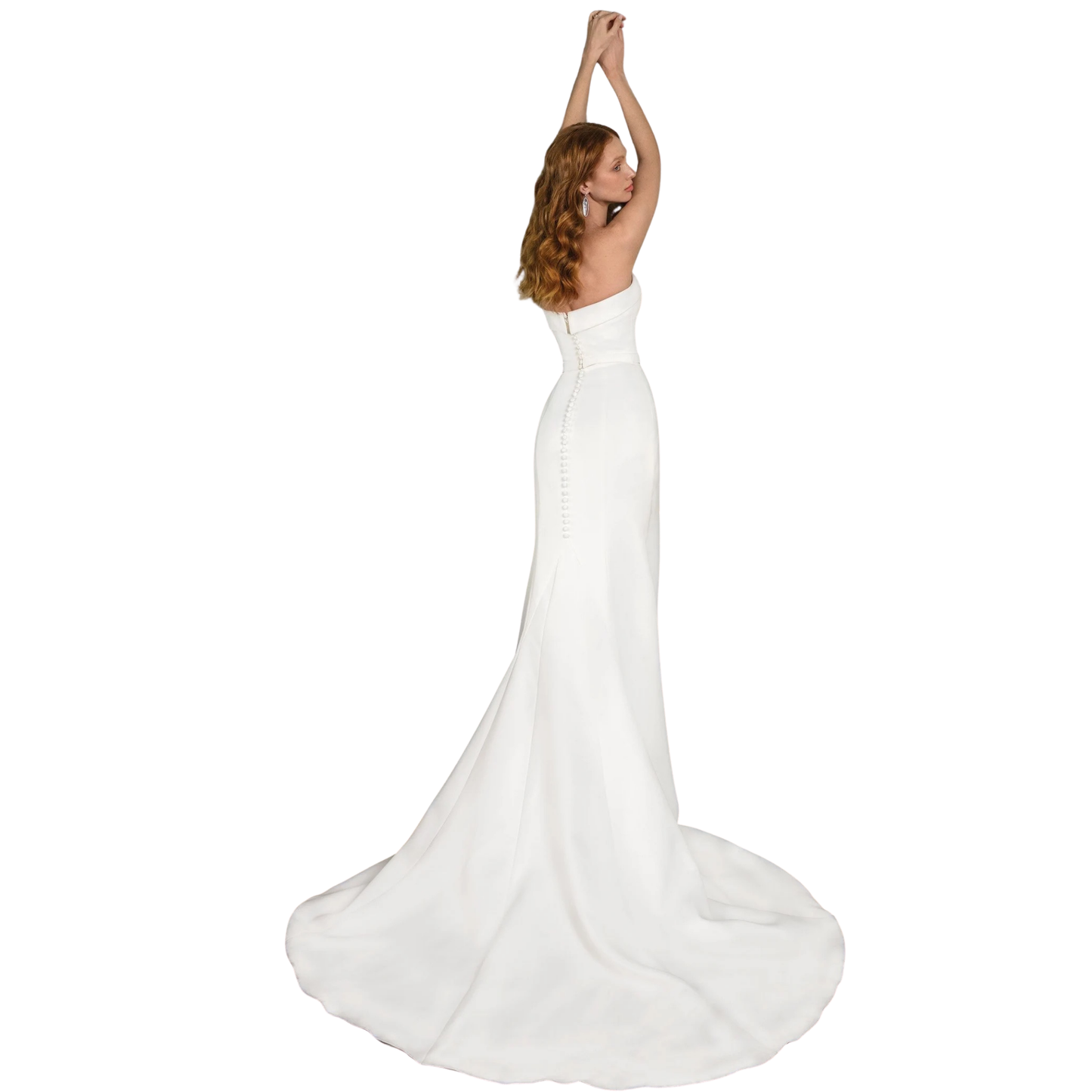 Justin Alexander 99021 Satin Fit and Flare Gown – Size 12 (Sample)