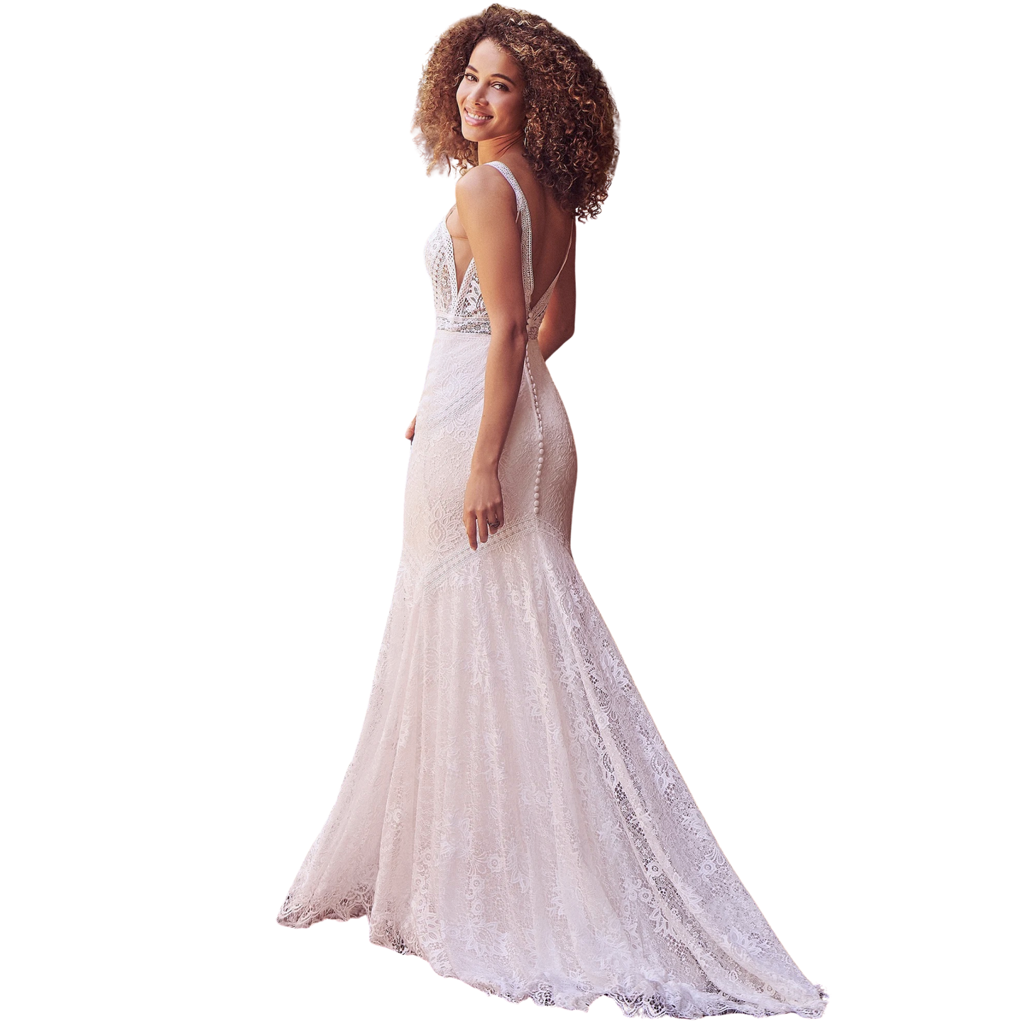 Lillian West 66136 Allover Lace Gown – Size 6 (Sample)