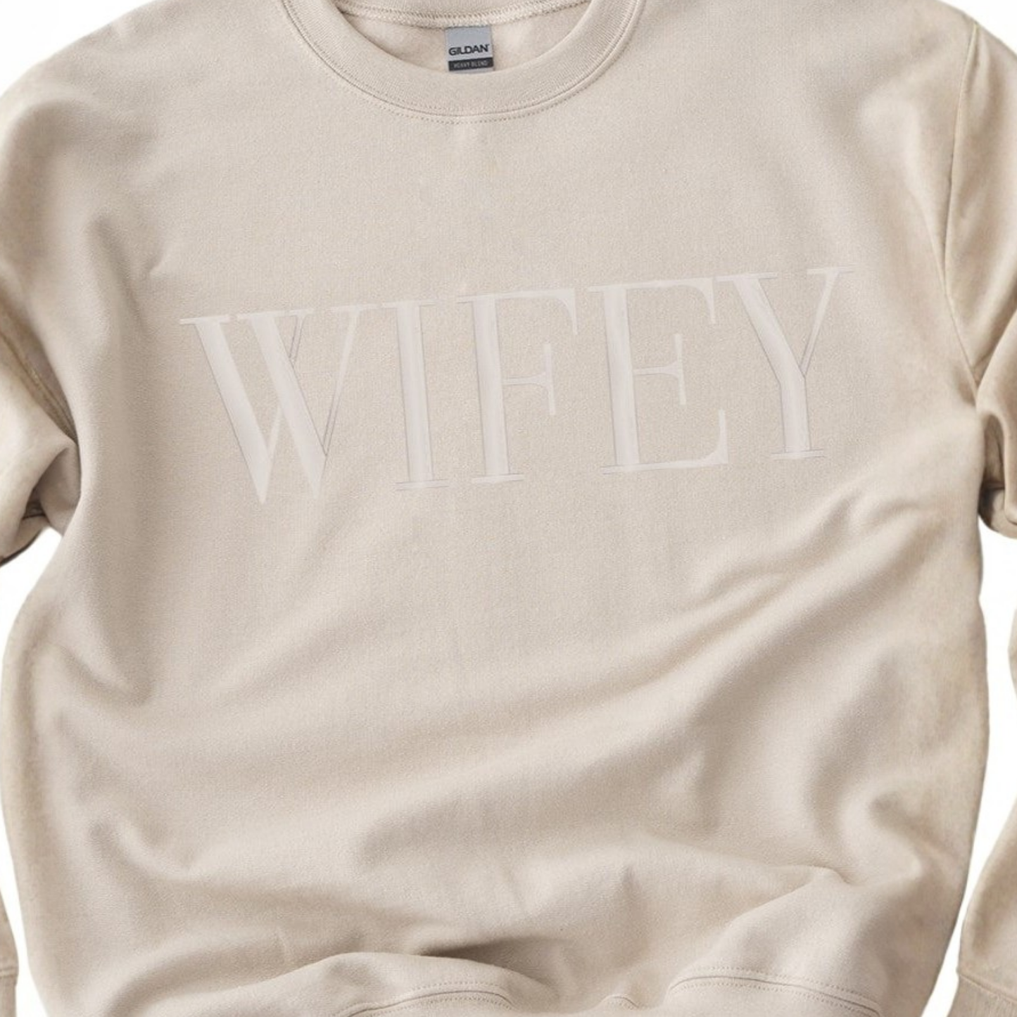 WIFEY Embroidered Crewneck Sweatshirt