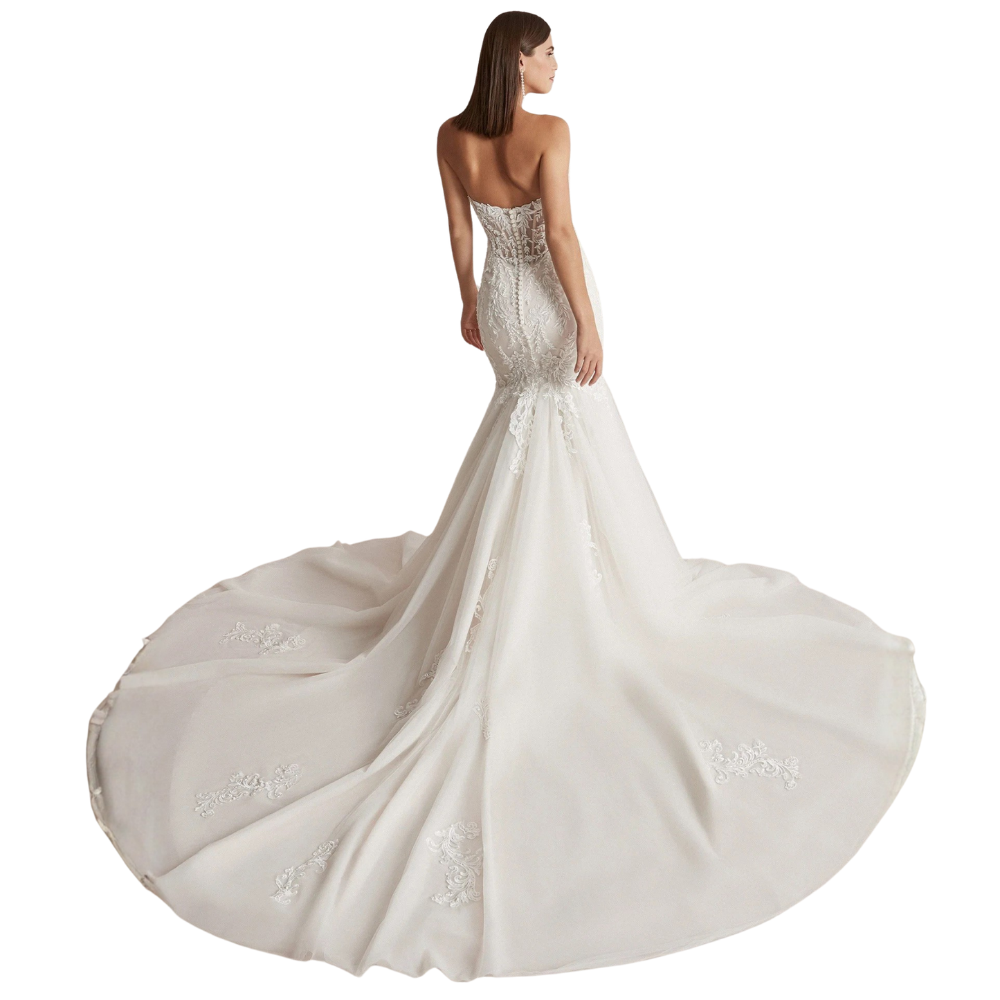 Justin Alexander Cain (Style 88222) – Lace Fit-and-Flare Wedding Gown | Size 14 Sample