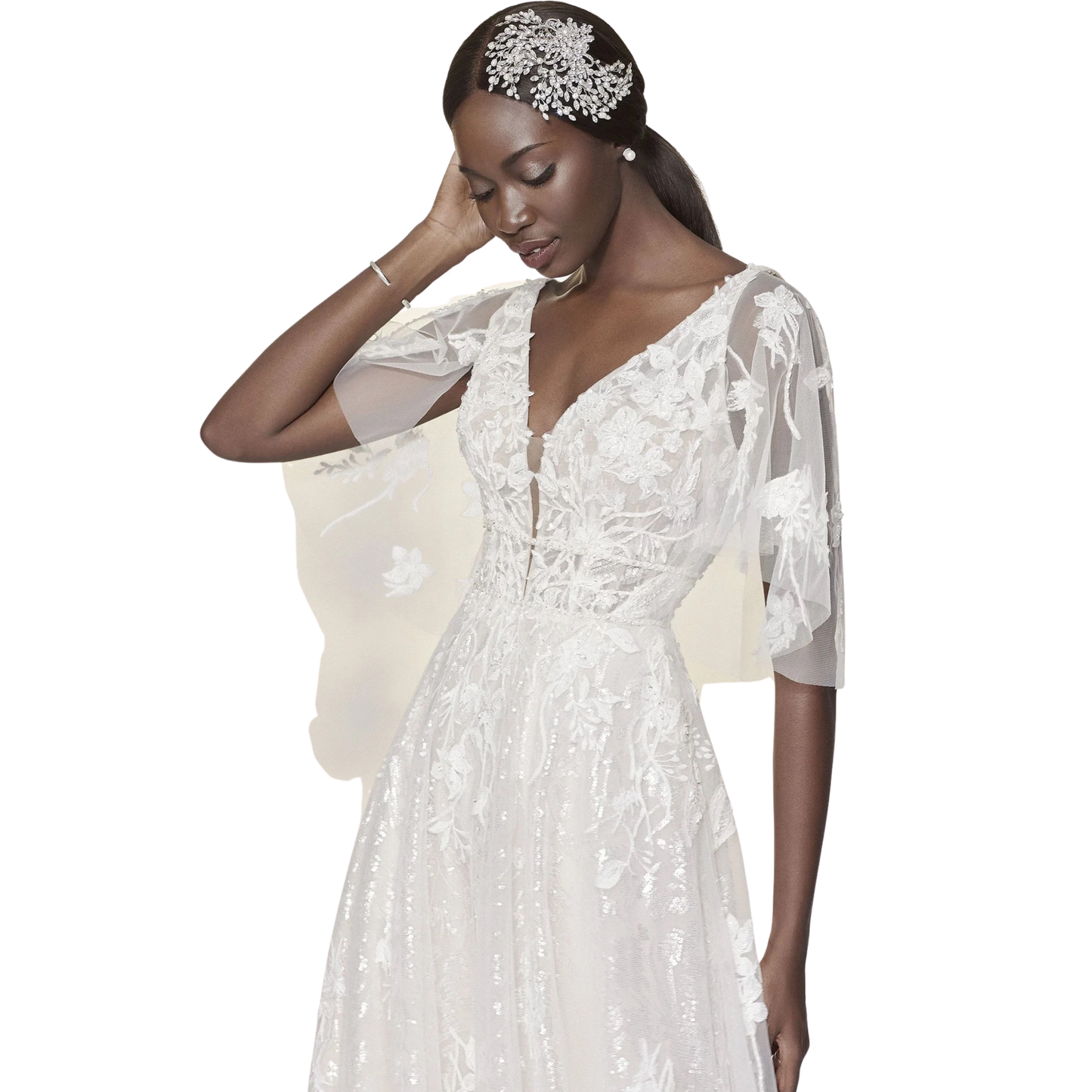 Justin Alexander Yvonne 99208 Sparkle A-Line – Size 16