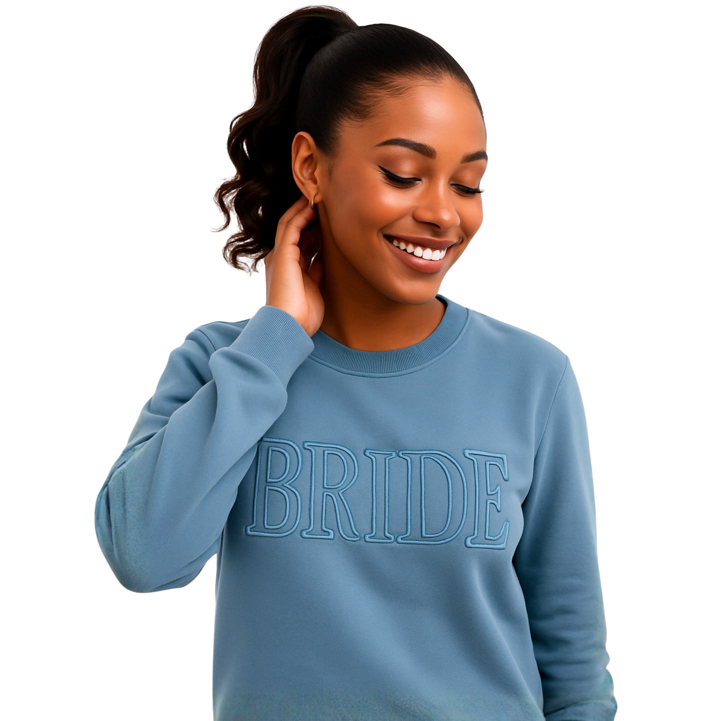 Hollow BRIDE Embroidered Crewneck Sweatshirt