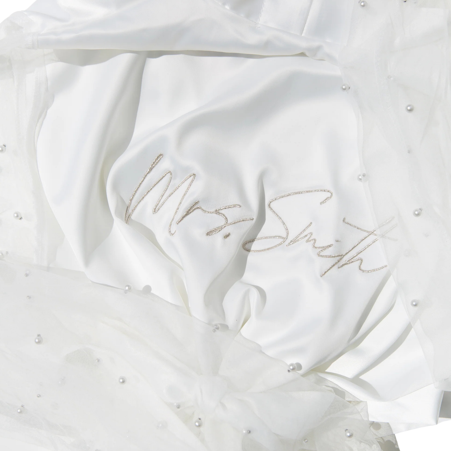 PEARL SLEEVE BRIDAL ROBE (FULL LENGTH)