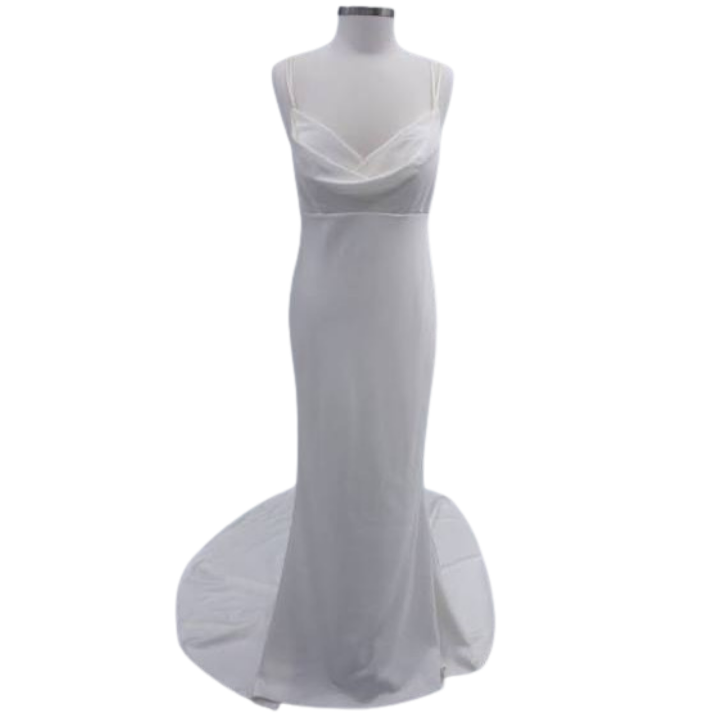 Justin Alexander 55075 – Double-Strap Cowl Neck Minimalist Gown – Size 20