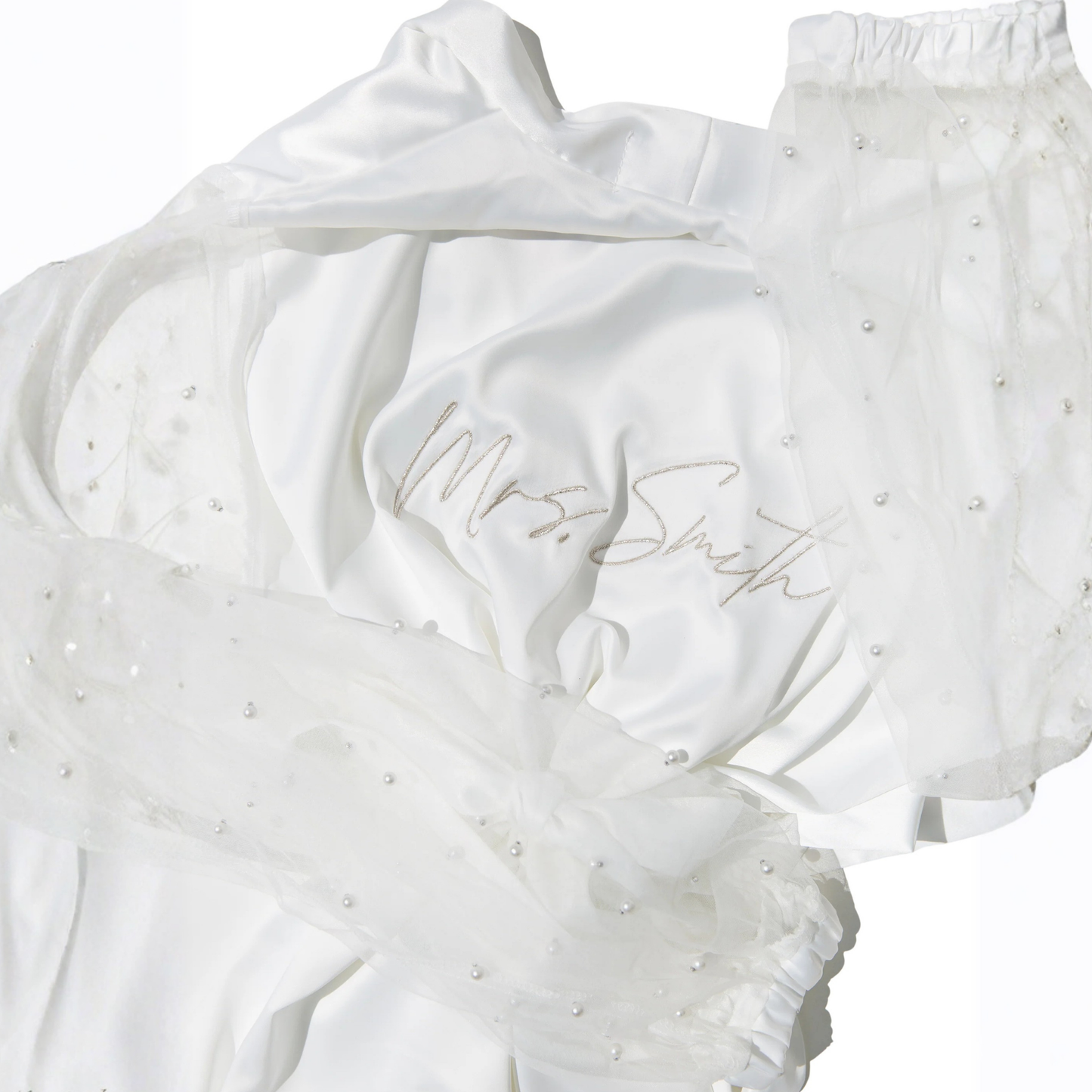 Feather Sleeve Bridal Robe – Full Length