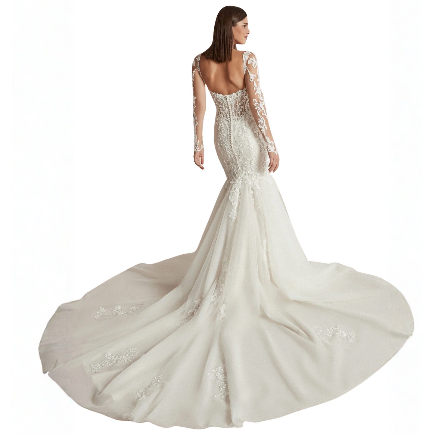 Justin Alexander Cain (Style 88222) – Lace Fit-and-Flare Wedding Gown | Size 14 Sample