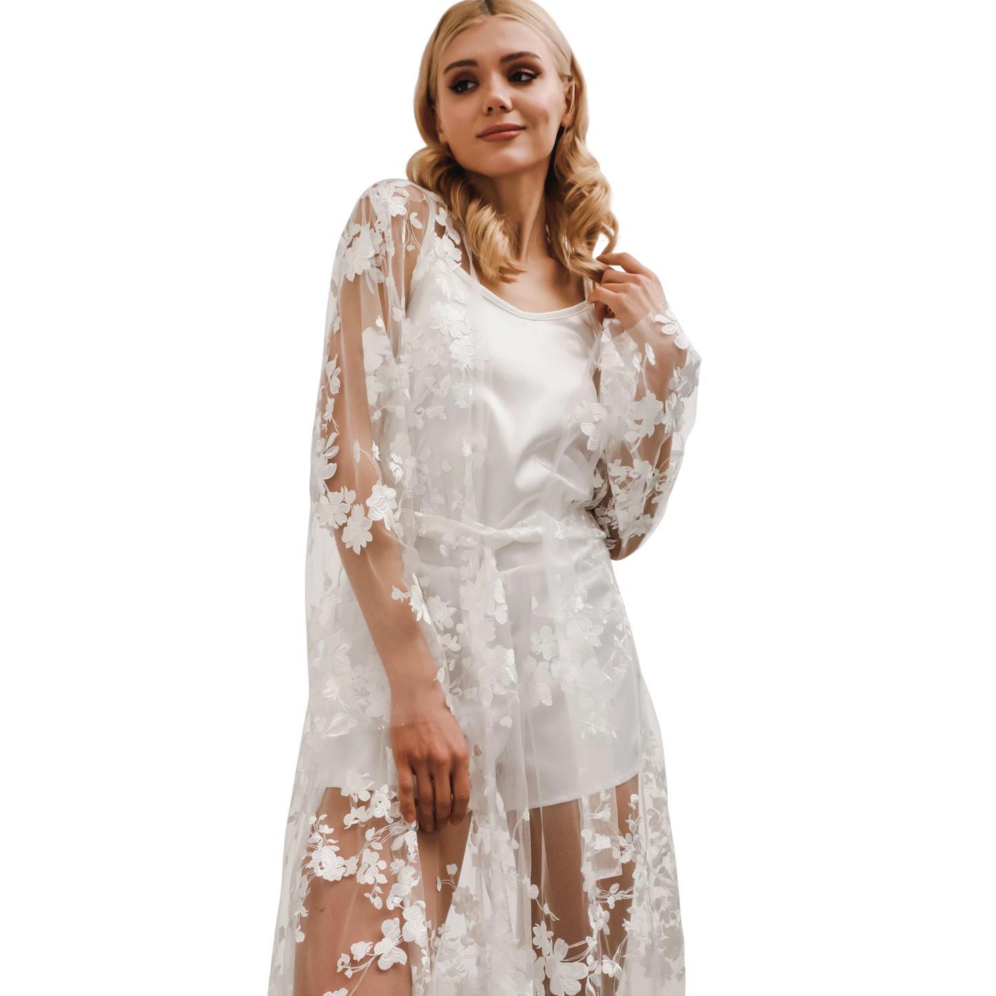 Ivy Embroidered Bridal Robe