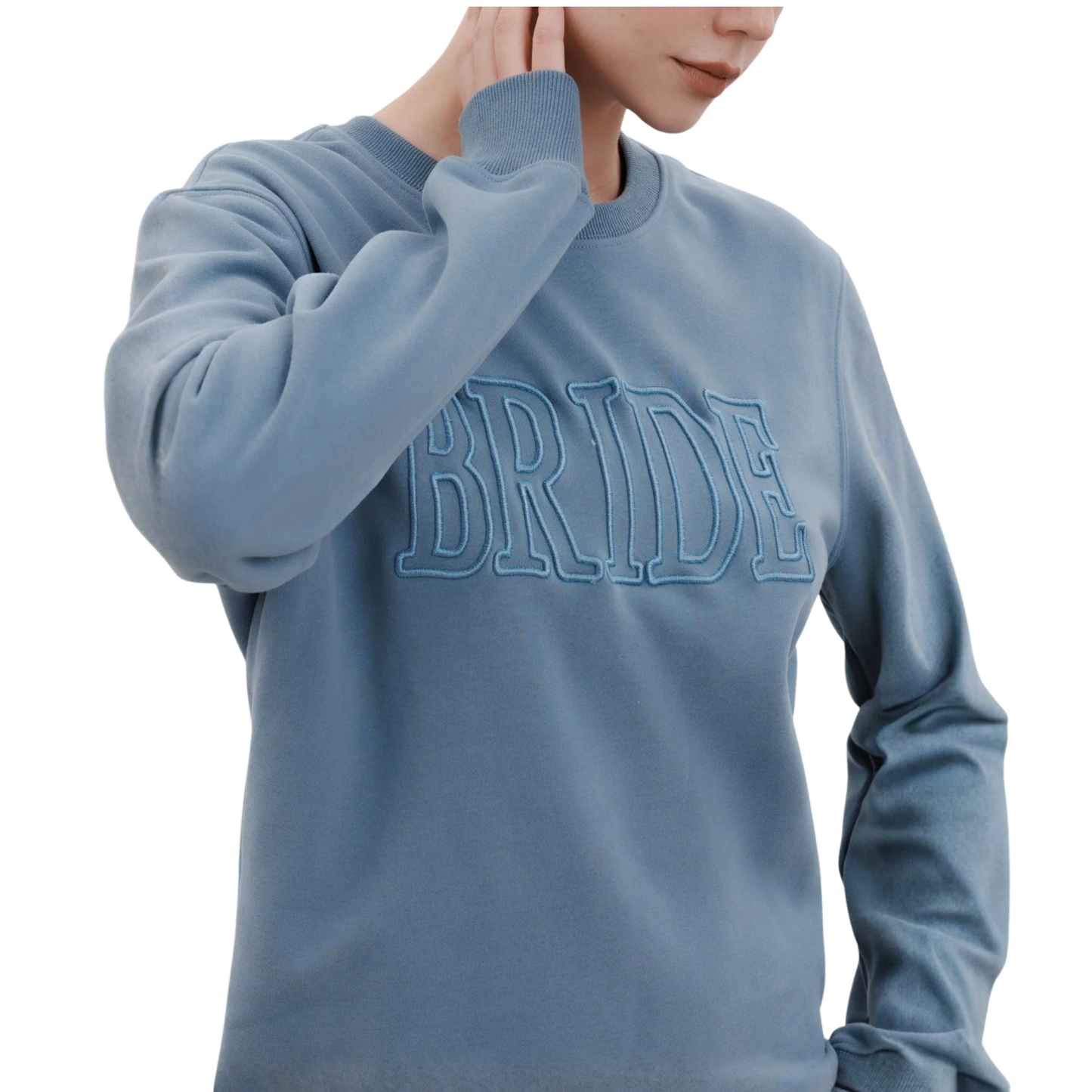 Hollow BRIDE Embroidered Crewneck Sweatshirt