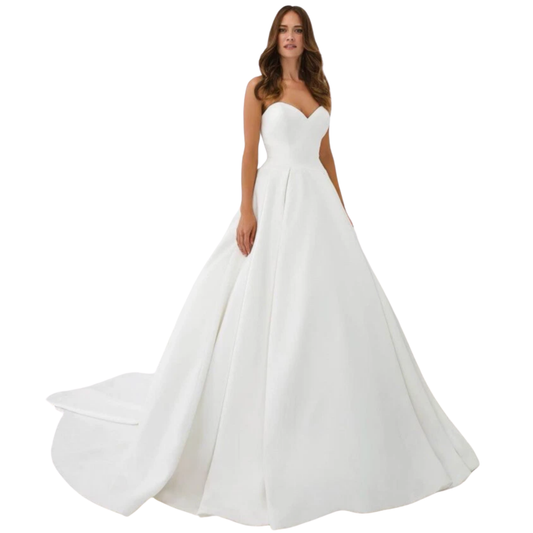 Justin Alexander 55021 Matte Satin Ball Gown – Size 18