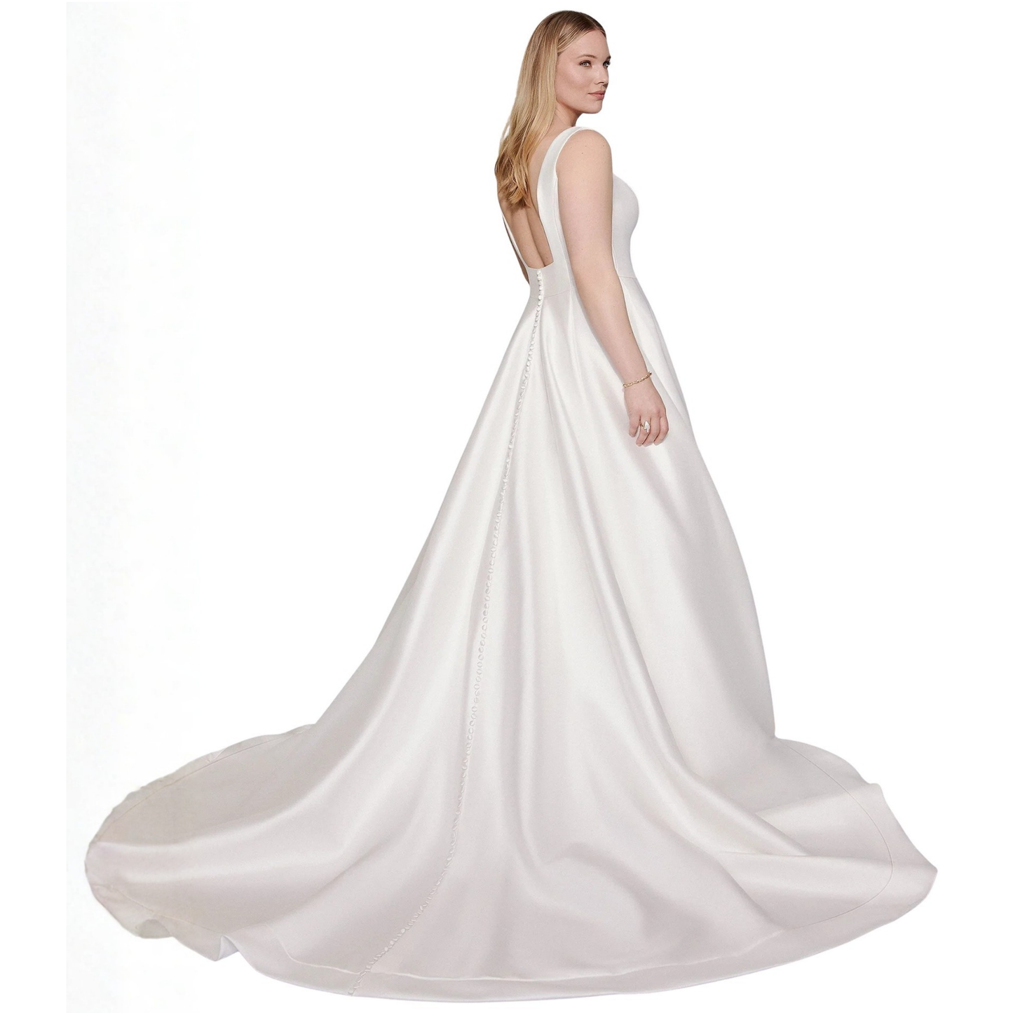 Charleston 99179 – Plus Size Stretch Mikado Ball Gown, Ivory, Size 22