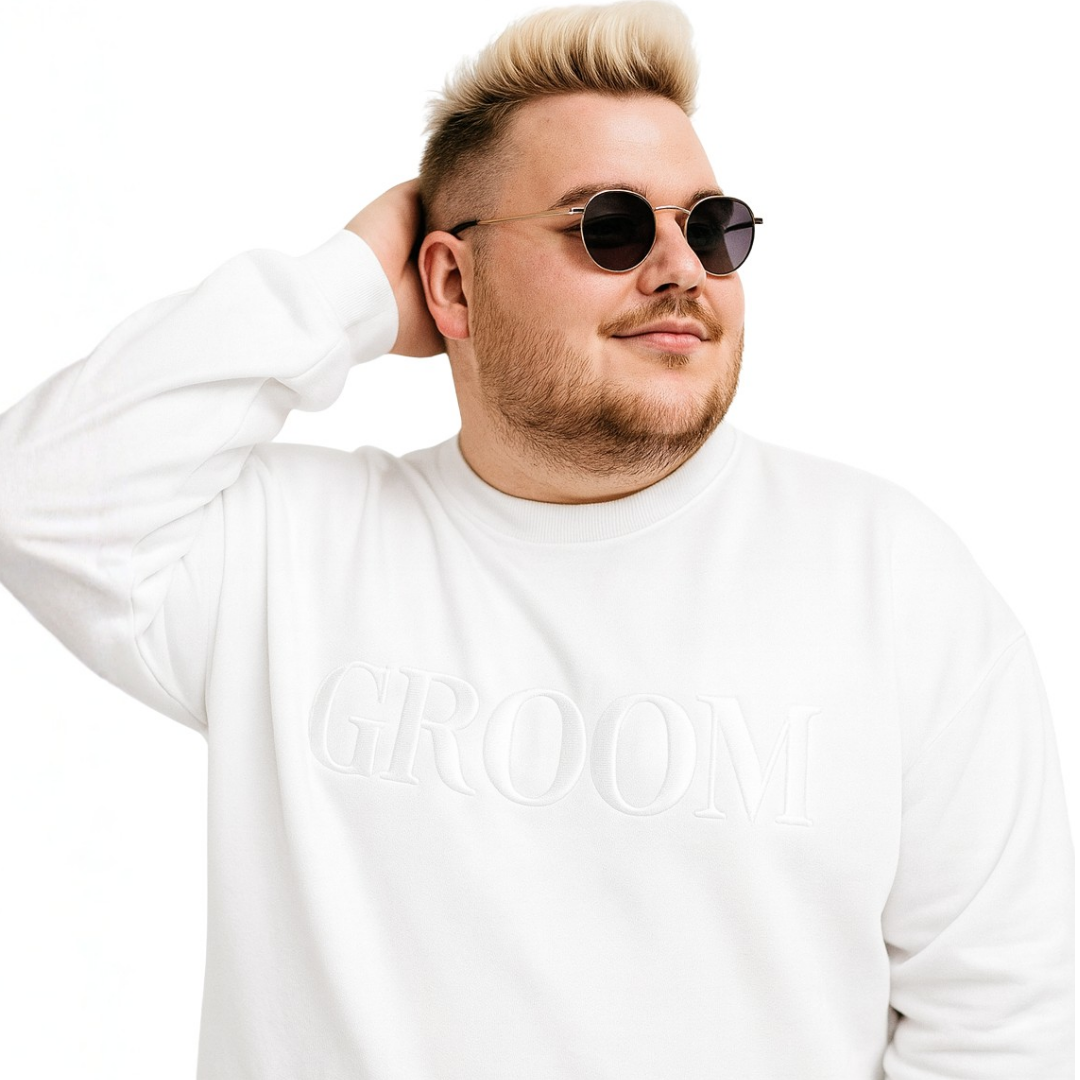 Groom Embroidered Crewneck Sweatshirt